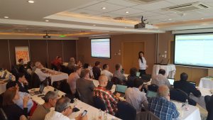 UNEXMIN meeting - A presentation, being held by one of the partners of the UNEXMIN project, in Miskolc.