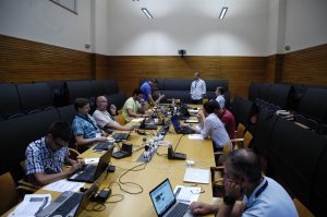 UNEXMIN meeting - UNEXMIN team members are discussing some ideas on the project.