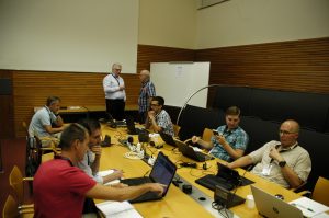 UNEXMIN meeting - UNEXMIN team members preparing their presentations on the respectives Work Packages